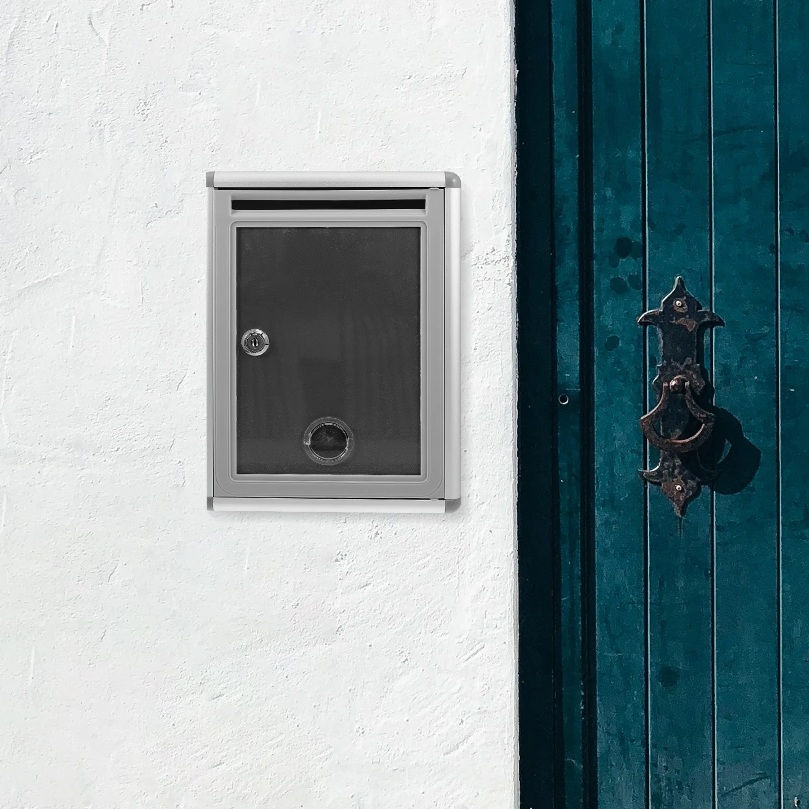 1 مجموعة جدار جبل صندوق البريد صندوق الاقتراحات البلاستيك المعدني صندوق الرسائل العامة لمكتب الفصول الدراسية في الهواء الطلق التصويت التبرع شك #6