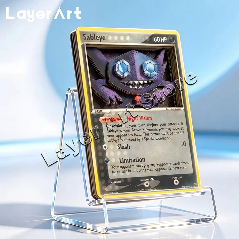carte-pokemon-3d-superposee-sableye-29-107-replique-stereo-carte-de-collection-jouets-faits-a-la-main-bricolage
