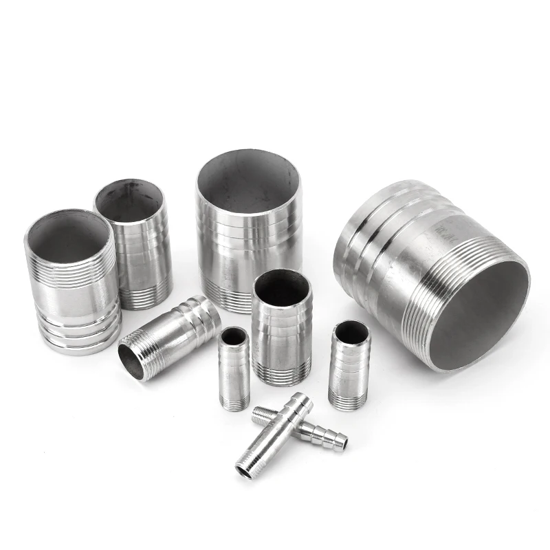 Hose Barb 10~114mm BSP 1/8＂1/4＂1/2＂3/4＂1＂1-1/4＂1-1/2＂2＂4＂Male Thread Adapter 304 Stainless Steel Coupling Pipe Fitting Connector