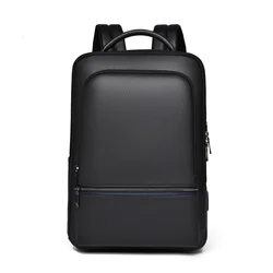 2024 New Fashion Men Backpacks High Quality Pu Leather Male Korean Student Backpack Boy Business Laptop School Computer Bag