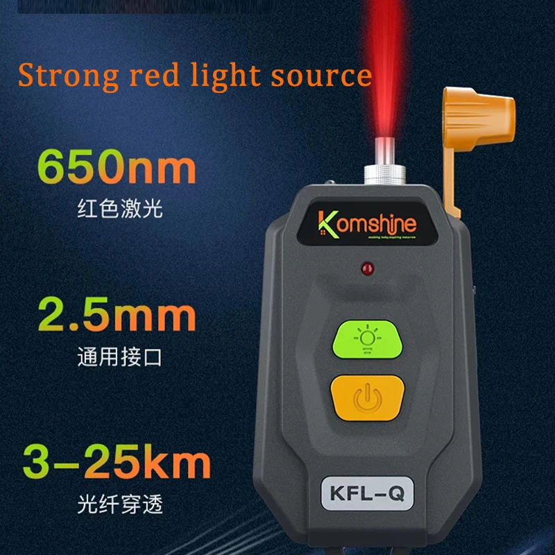 

KFL-Q FTTH 10-30MW Visual Fault Locator Optical Fiber Cable Tester Fiber Optic Fiber Break Checker 8-25KM VFL