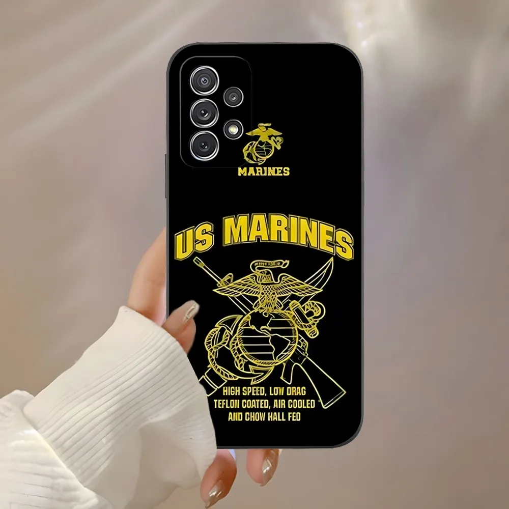 USMC Marine Corps Phone Case for Samsung S24 Ultra S22 S23 S20 Fe S21 Plus Galaxy A54 A34 A24 A53 M54 Note 20 Back Cover
