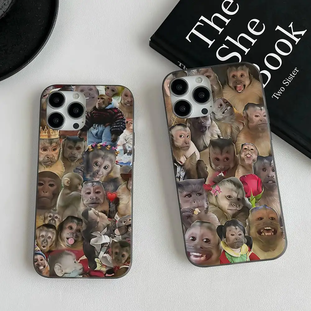 

New Creative Monkey Pattern Stripe Corrugated Shockprof Phone Case For IPhone 17 16 15 14 13 12 11 Pro Max Plus Pro Cover
