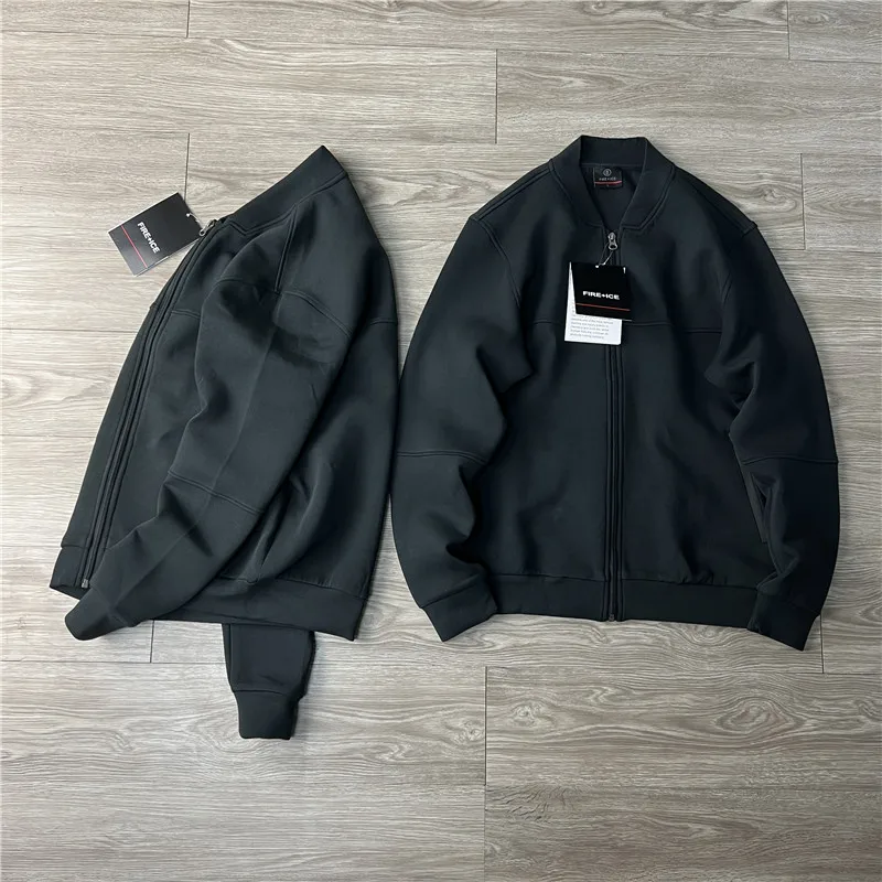 

Men's Space Cotton Soft Comfortable Spring Baseball Collar Sports Leisure Jaet Zipper Coat Casual Outerwear Long Sve