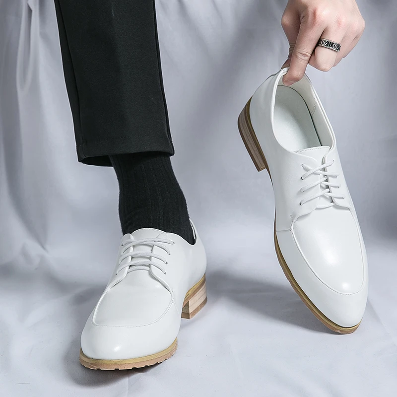 Golden Sapling Wedding Shoes Elegant Men\'s Formal Flats Dress Oxfords Leisure Party Social Loafers Casual Business Moccasins Men