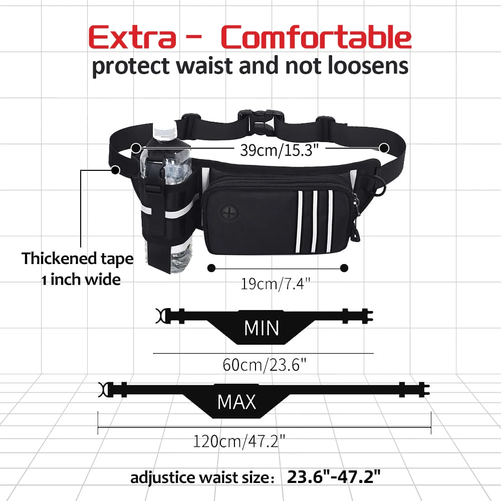 Hands-Free Dog Leash with Zipper Pouch, Dual Padded Handles, and Durable Bungee for Walking, Jogging & Running