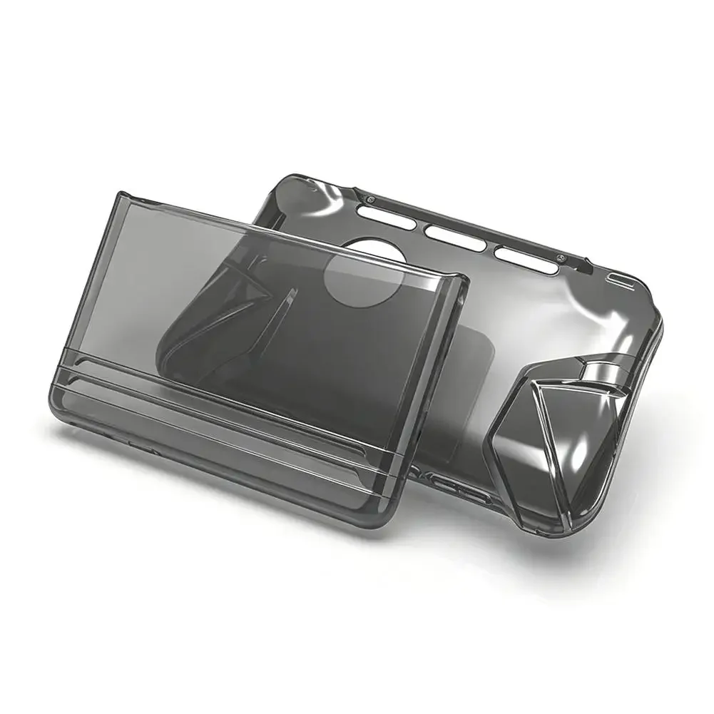 Transparent Protective Case For AYN Thor Dual Screen Handheld Split Full‑cover Shell TPU Shockproof Ergonomic Grip Slim Cover