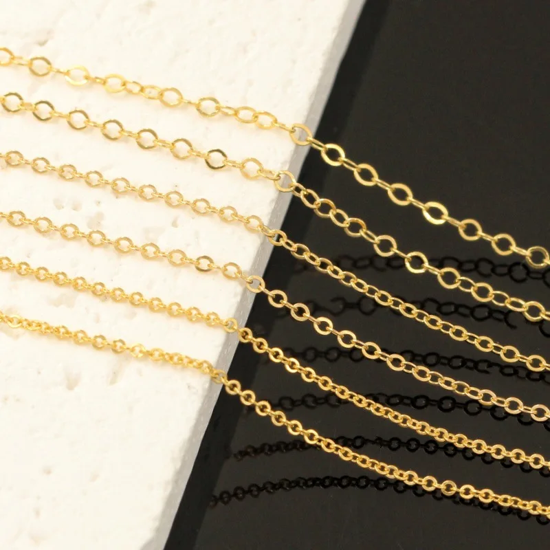 100% 14K Vergoldete Kabelkette 1,2/1,4/1,68MM Halskette Goldschmuck Minimalistische Vergoldete Kette DIY Schmuck – Detail 13
