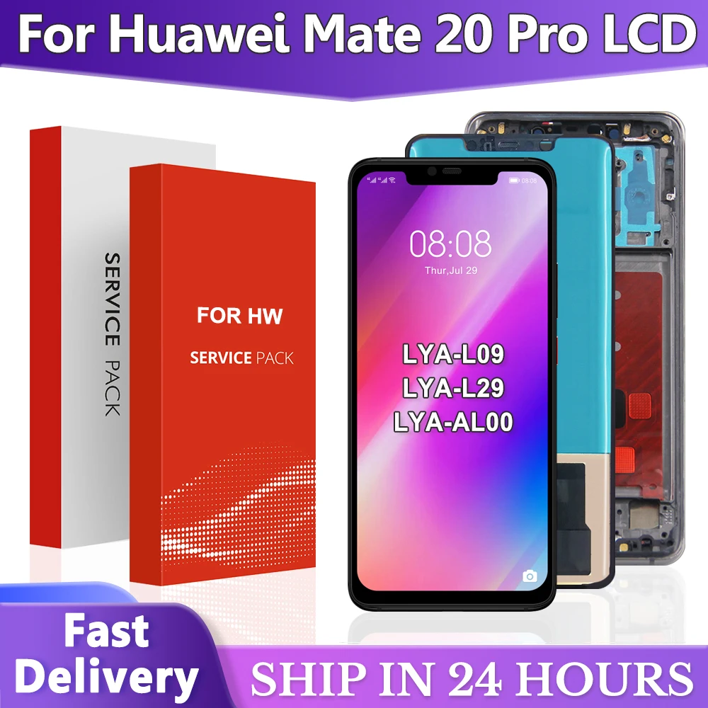 TFT For HUAWEI mate 20 pro L09 L29 AL00 LCD Display Touch Screen Digitizer Assembly Replacement For mate 20 pro Screen