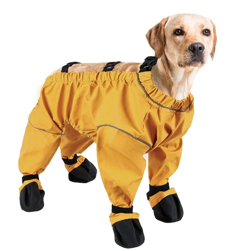 

Pet Suspender Pants with Foot Protectors Antidirt Dog Trousers for Pet Outdoor Dropshipping