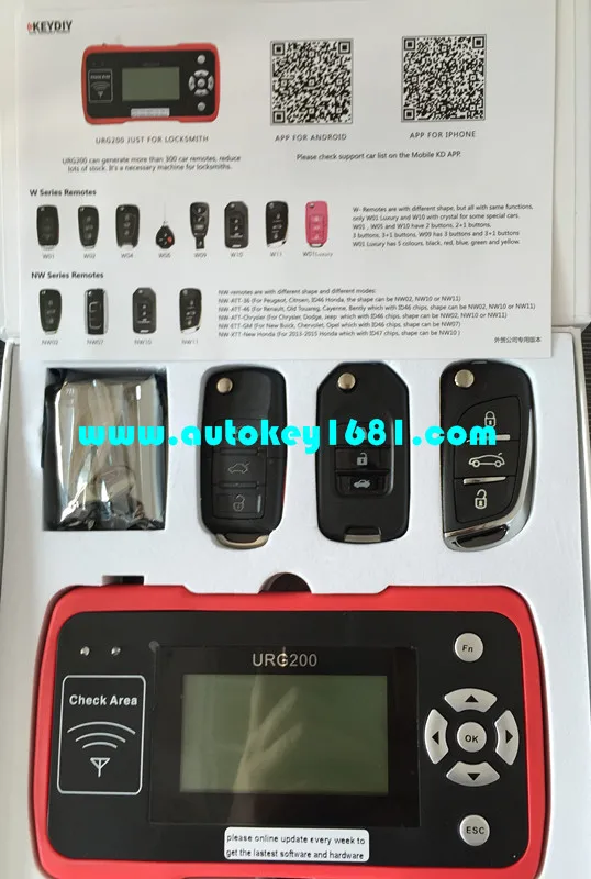 Latest KEYDIY machine URG200 Remote Key Maker the best Tool for Remote Control same function as KD900