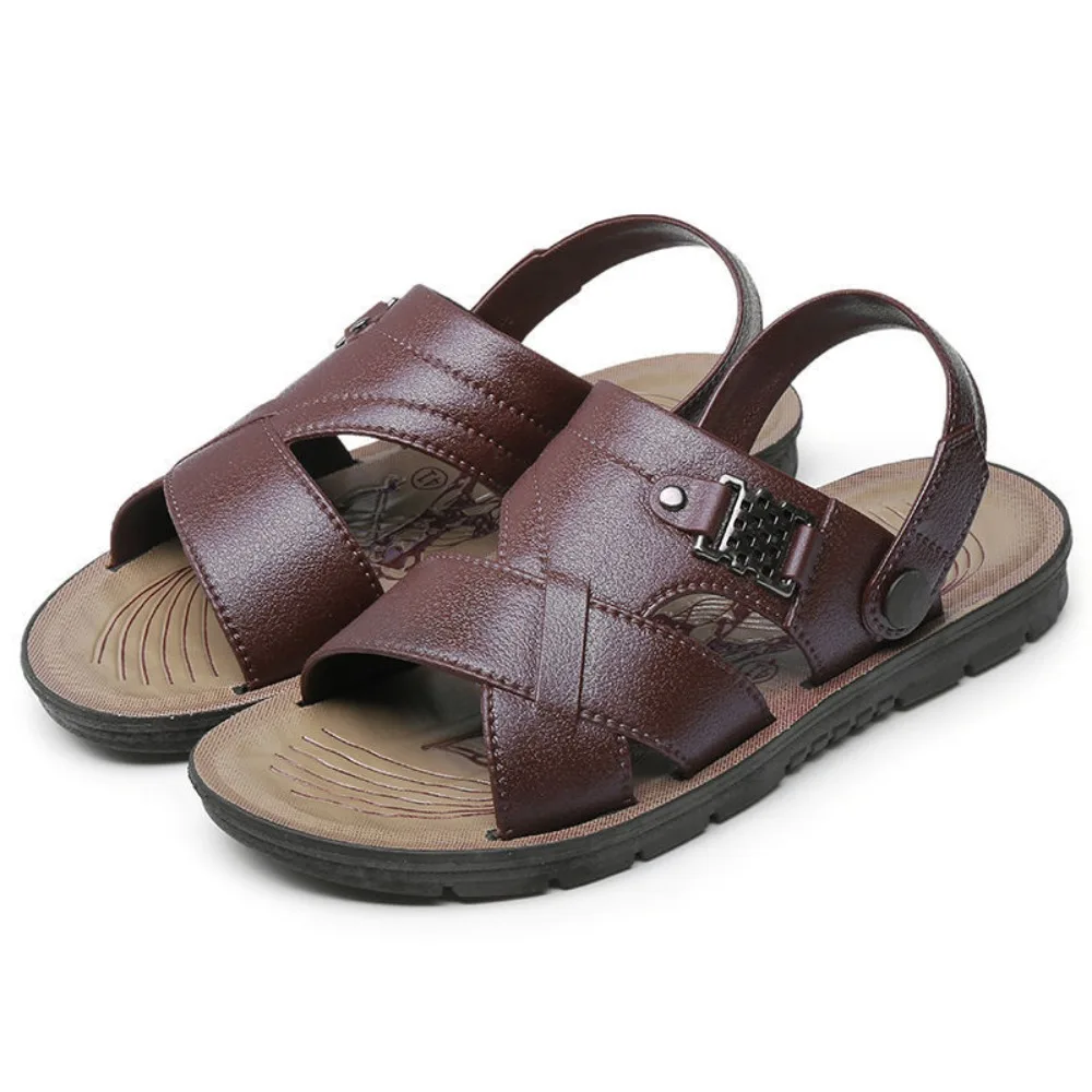 

Soft Anti Slip Slides Sandals Men Anti Odor PVC Thick Soled Slippers Shoes Open Toe Beach Wear Sandals Summer