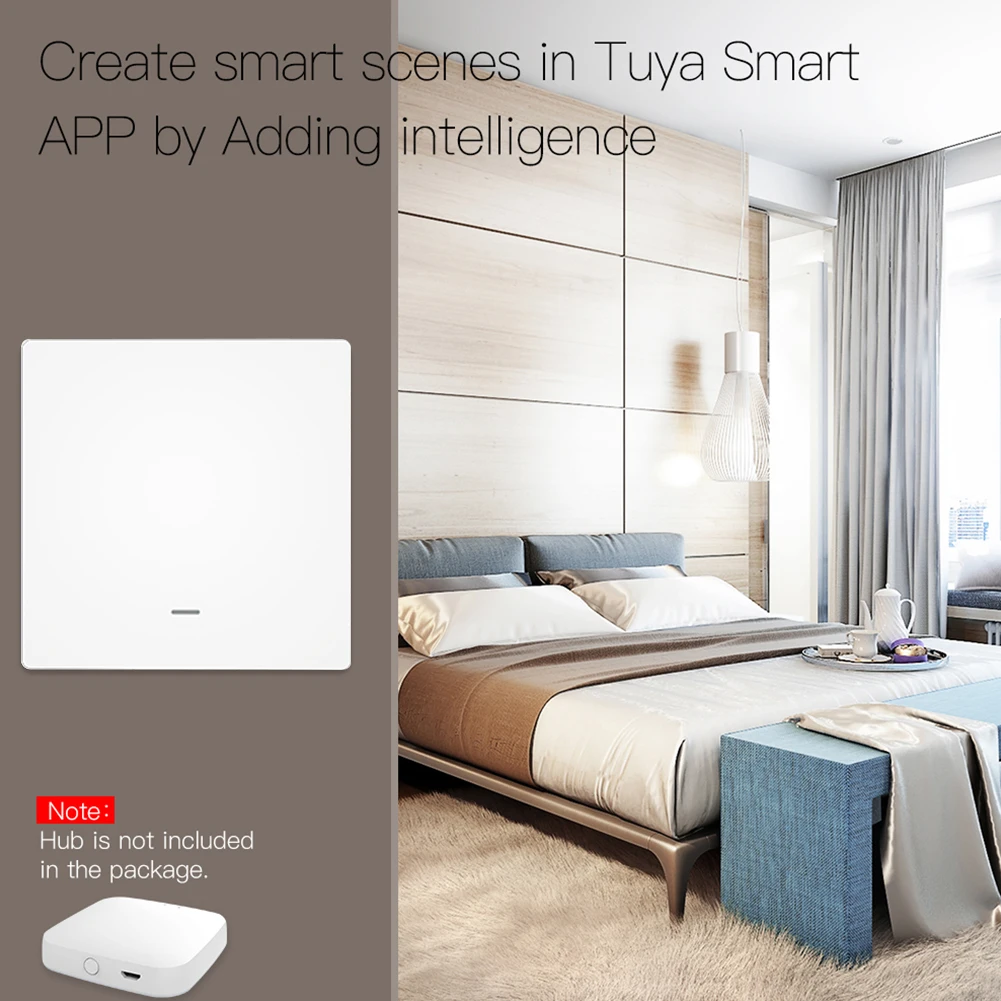 

Smart Bluetooth-compatible Wall Switch Support App Control Hub Requi