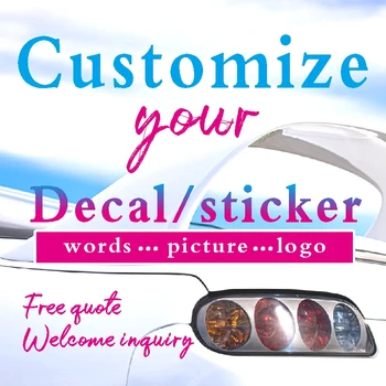 Custom Graphics and Text Car PVC Stickers Customised Anime Sticker ink Print colorful logo Decals Personalised Decorative