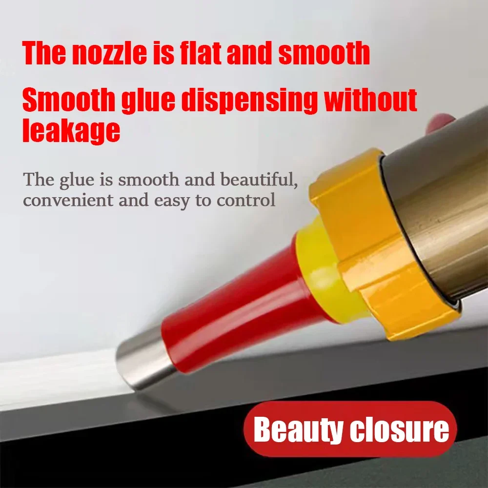 Stainless Steel Caulk Nozzle Applicator With Base Caulking Finisher Sealant Finishing   Bathroom Sink Nozzle For Adhesive Pistol