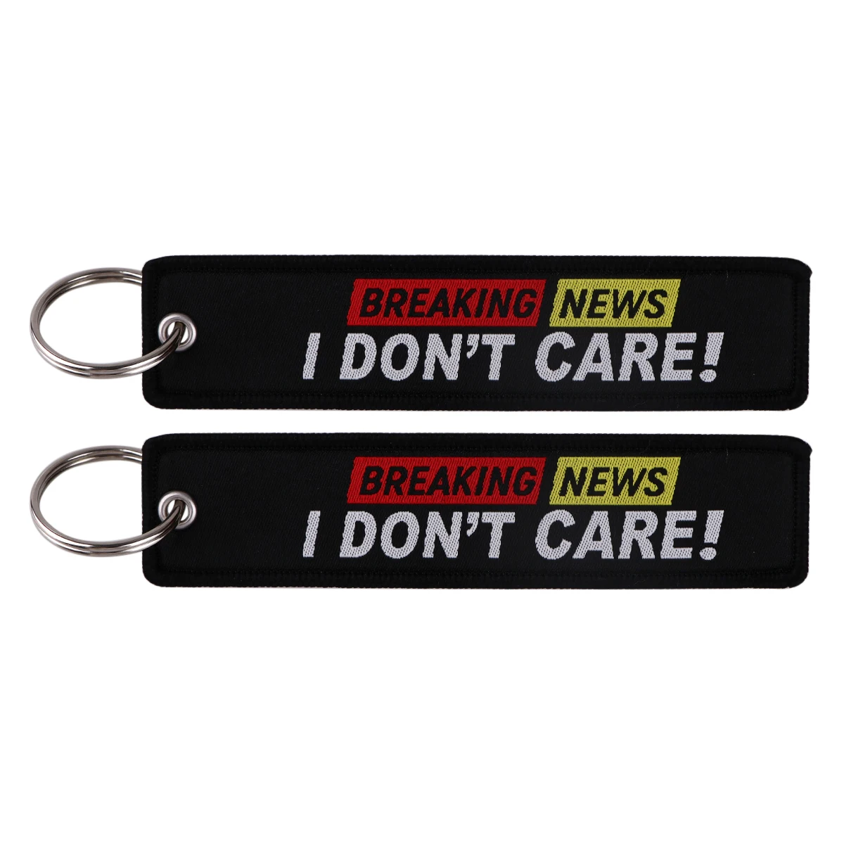 Funny Quotes Series Embroidery Key Fobs Holder Key Tag Key Chain for Motorcycles Women Men Key Ring Decorations Gifts