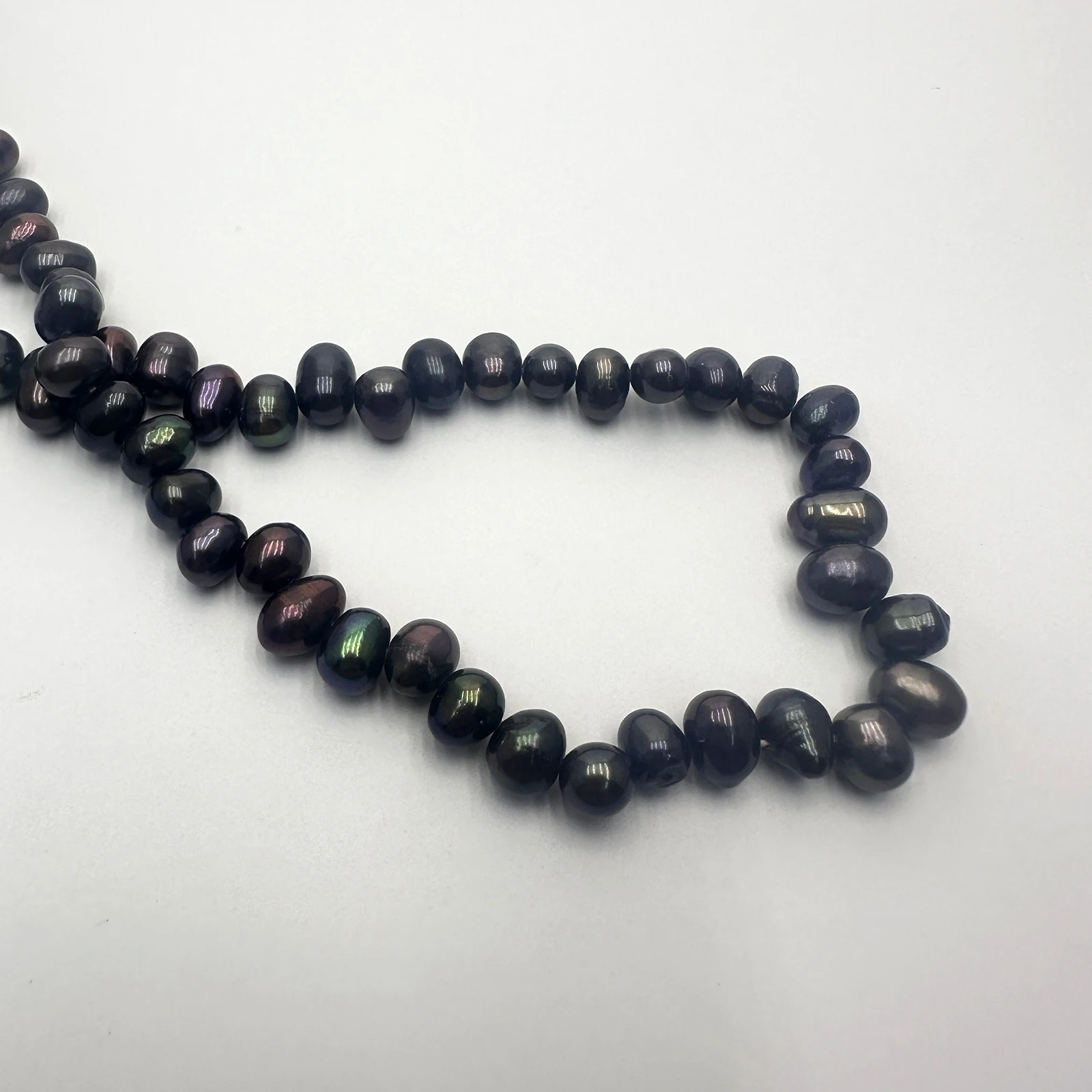 Perles de pomme de terre de culture d'eau douce percées sur le dessus, bijoux faits à la main, collier de bricolage, bracelet, boucle d'oreille, noir, violet, 8-9mm