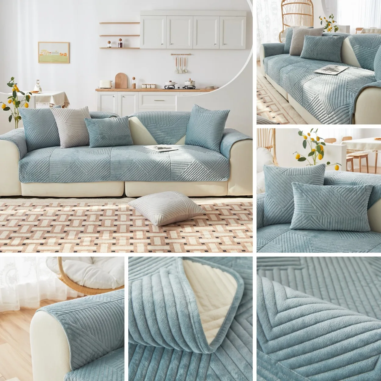 Kristall Samt Sofa Abdeckung Haustier Hund Kind Matte Sessel Möbel Schutz Rutschfeste Moderne Couch Abdeckungen Schonbezüge für Wohnzimmer – Detail 2