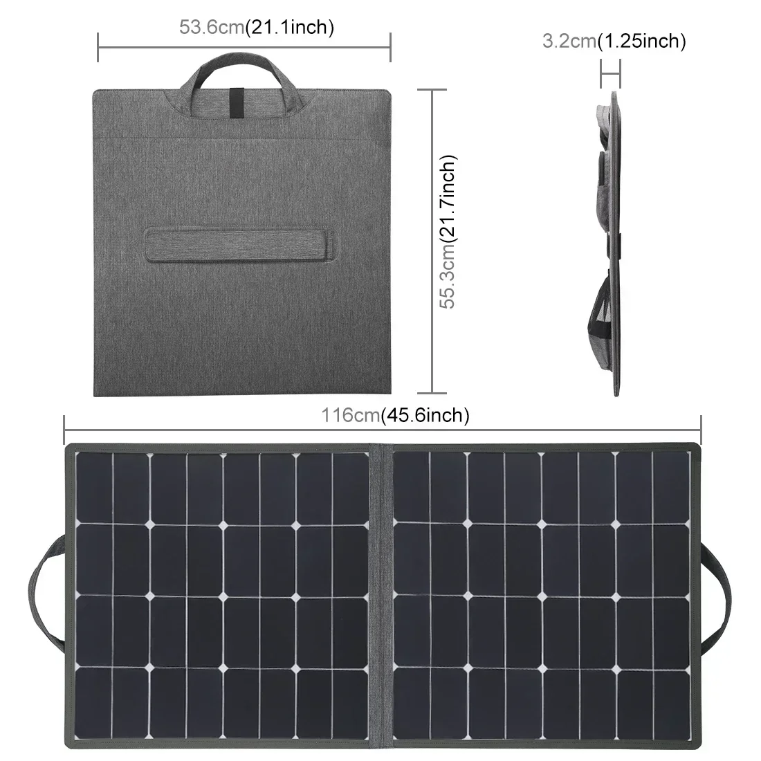 yyhc Eco Friendly HAWEEL 100W Portable Folding Solar Charger Panels Outdoor Travel Rechargeable Home Use  Panel