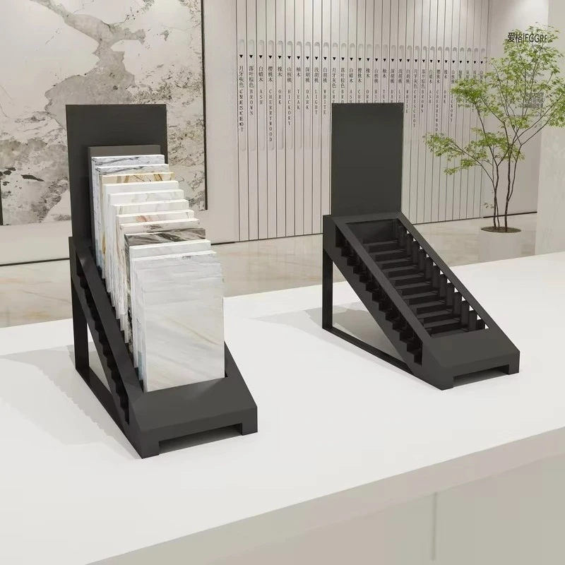 

&c Customize OEM/ODM New Design Fashion High Quality Metal 2mm Portable Wood Floor Tile Quartz Stone Countertop Display Rack