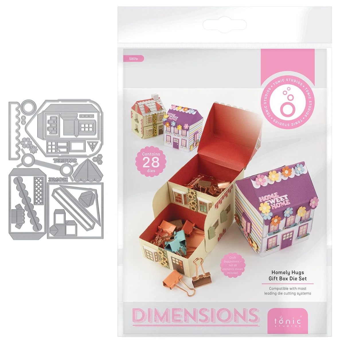 

Tonic New Dies Homely Hugs Die Set Metal Cutting Dies Making DIY Scrapbooking 2025 New Christmas Holiday Greeting Card Handmade