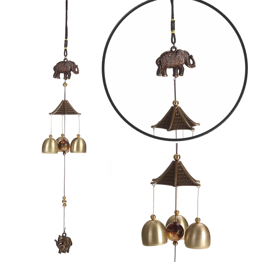 

Metal Elephant Wind Chime Premium Hanging Decorative Bell for Garden Patio Door Window Home Decoration Relaxing Sound