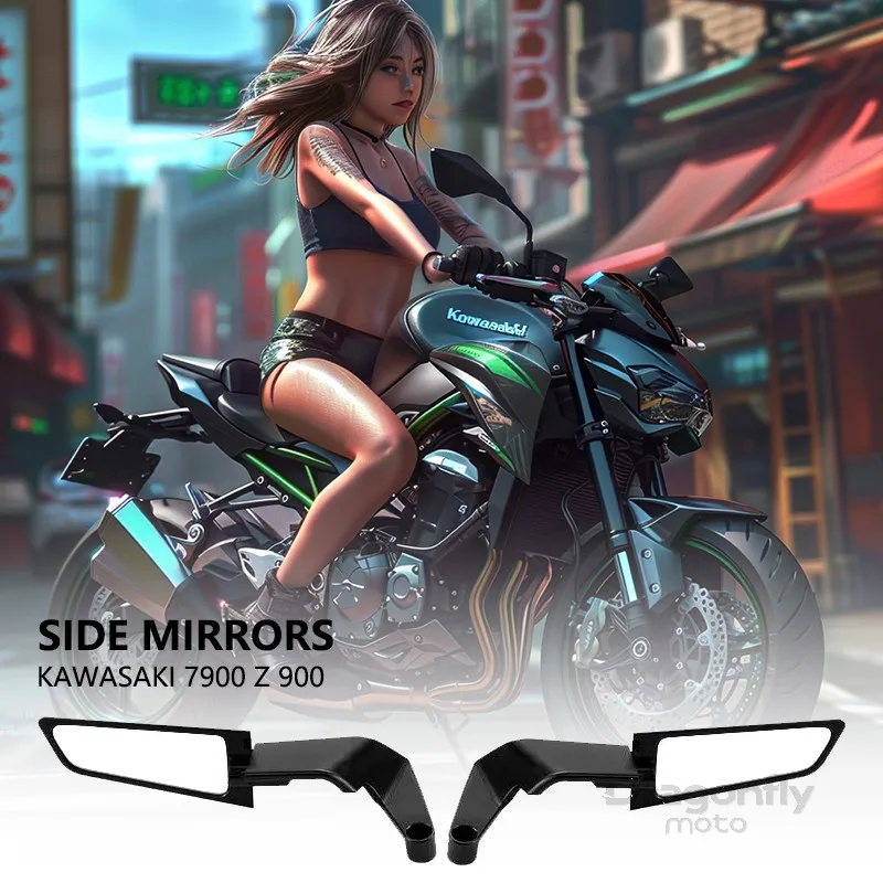 

For Kawasaki Z900 Z 900 Motorcycle Mirrors Stealth Winglets Mirror Kits To Rotate Adjustable Mirrors