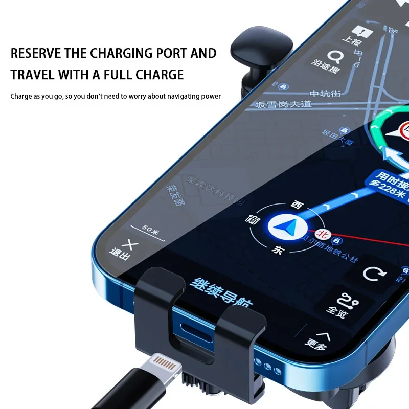 G6 Gravity Car Phone Holder Mobile Phone Fold Stand Air Vent Clip Smartphone GPS Support For iPhone 15 Pro Max 14 13 12 Samsung