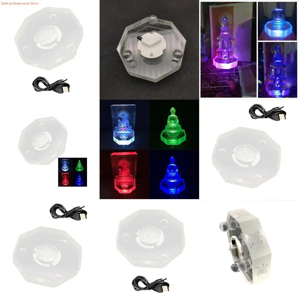 

F92D Color Changing LED Light Base With Vibranting Color for Crystals Balls Display