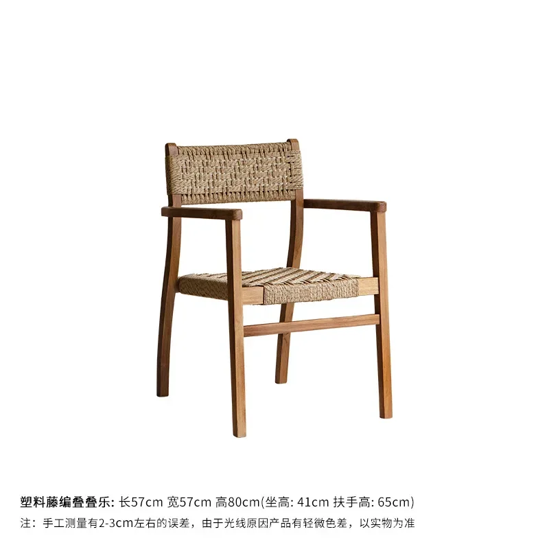 

Dining chairs, outdoor chairs, woven rattan chirs, solid wood, armrests, home back chars, hotel leisure dining chirs