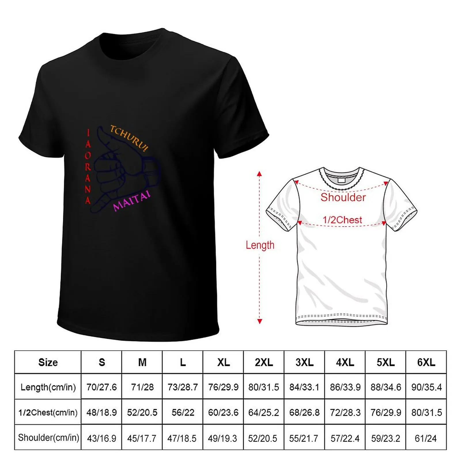 Iaorana Tchuru! Mai Thai T-Shirt Anime t-shirt rapper graphic tees black t-shirts for men - Image 2