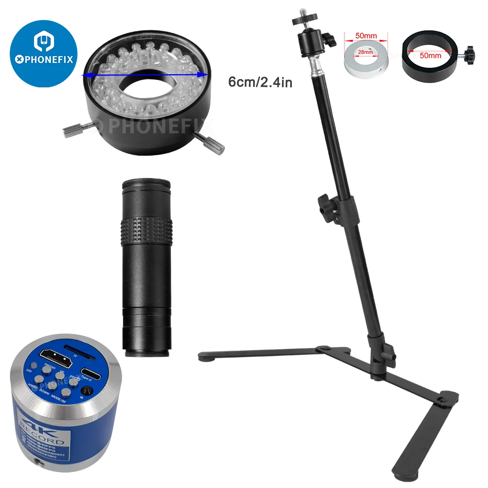 tipo Industrial c Output Câmera Microscópio Desktop Tripé Sony Sensor Câmera Digital 1130x Lente Zoom 48mp 4k 1080p