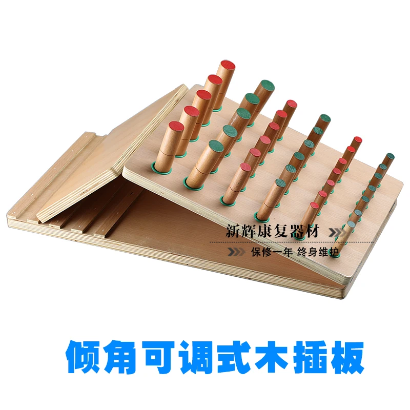 Holzplugbrett Hemiplegie Rehabilitationstraining Haushalt Holzstab Plug Board Fingerfunktionstraining kann debugged werden