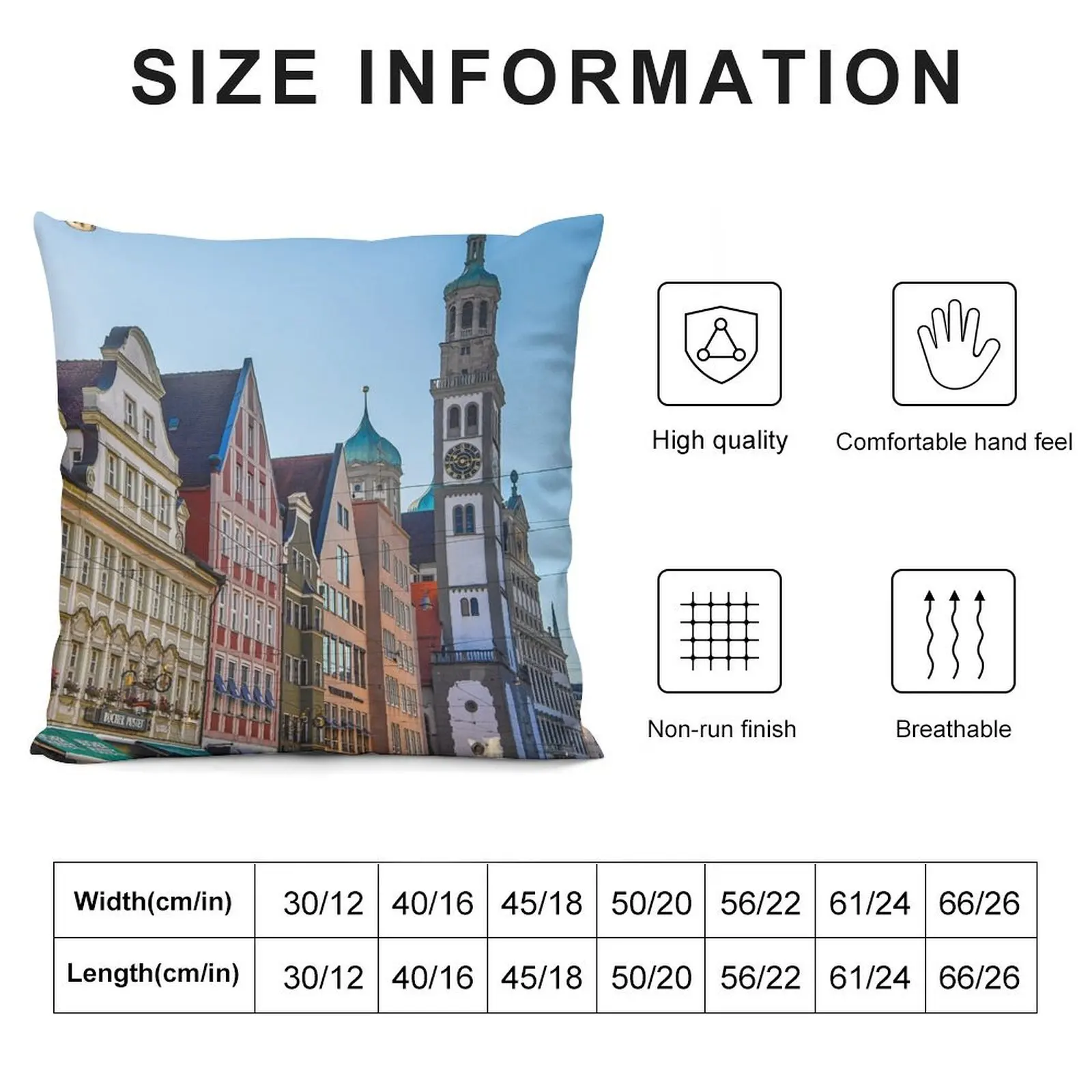 Germany. Augsburg. Architecture. Throw Pillow Pillow Cases Decorative Pillowcases Cushion Covers Sofa pillow