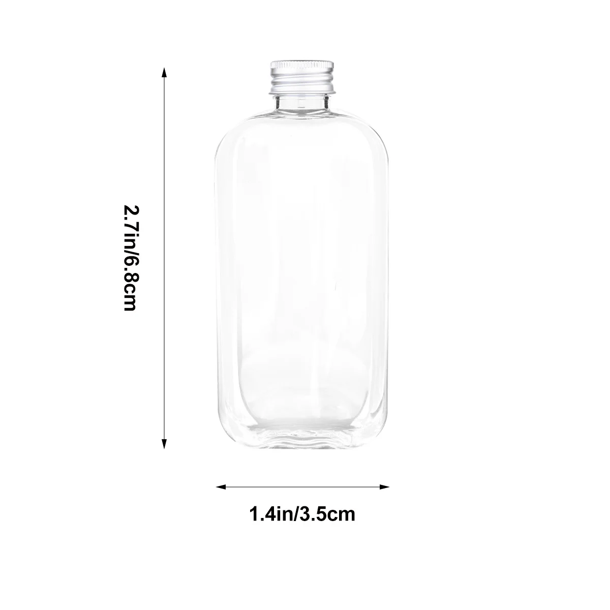 Barattolo di plastica trasparente per bottiglie vuote da 10 pezzi per succo d'acqua Contenitore per bevande riutilizzabile da viaggio Parte superiore a vite a tenuta stagna
