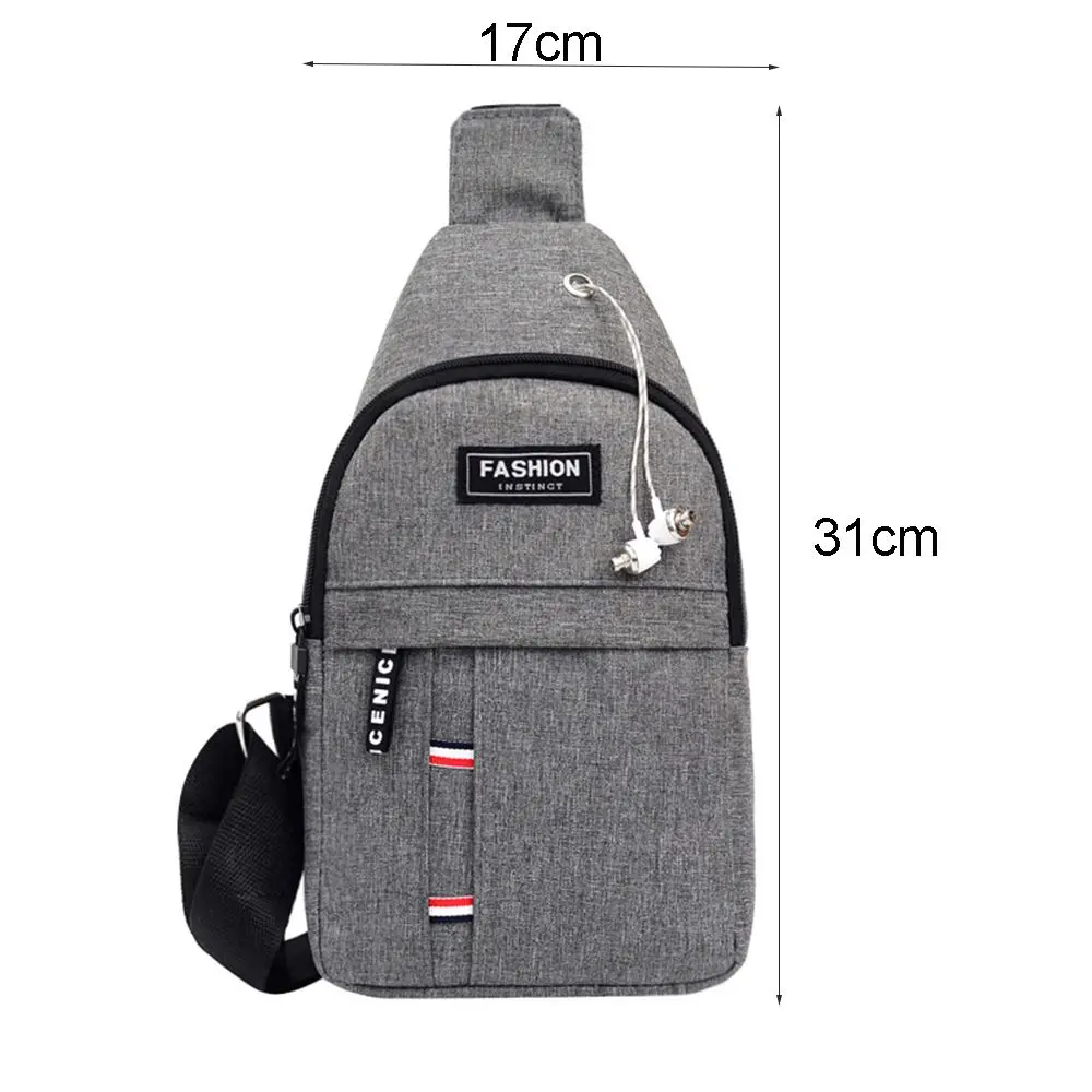 Men\'s Chest Bag New Fashion Korean-Style Casual Sports Water-Proof Shoulder Crossbody Bag Cross Body Chest Bag for Men