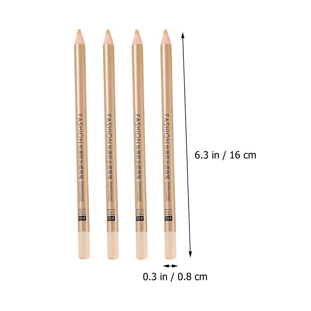 4Pcs Spot Concealer Pencil High Coverage Makeup Pen for Marks Scars Freckles Dark Circles Blendable Skin Friendly Tool