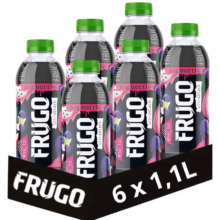 FRUGO Ultra Black Napój wieloowocowy niegazowany 1,1L x 6 sztuk