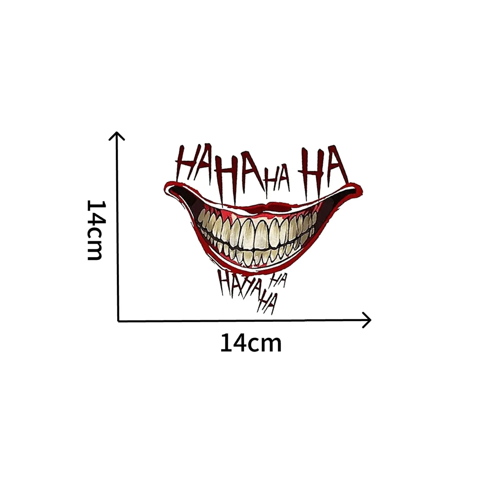 Clown Mouth HAHAHA Graffiti Stickers for Jeep Car Truck Van SUV Motorcycle Window Wall Cup Bumpers Waterproof Crafts Decals