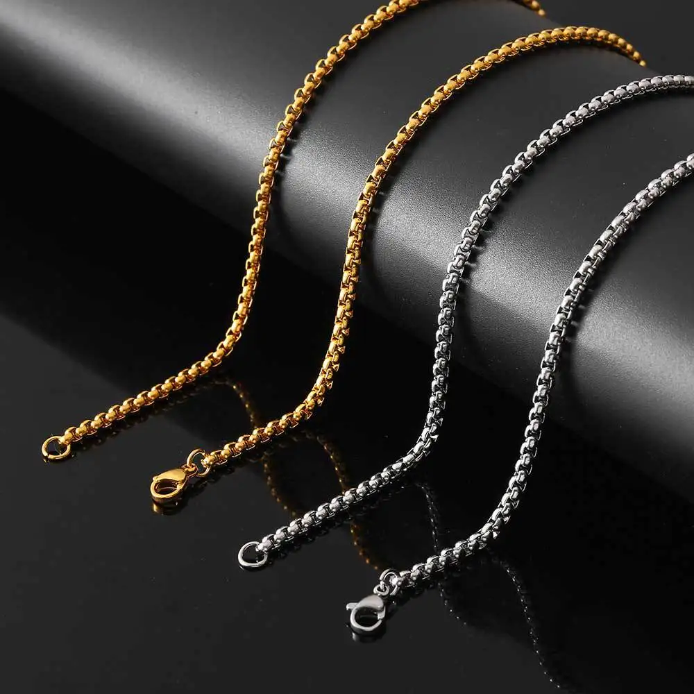 

Halloween Pearl Keel Chain Necklace for Women men Stainless Steel hip hop Choker Fashion Jewelry Accessories Waterproof