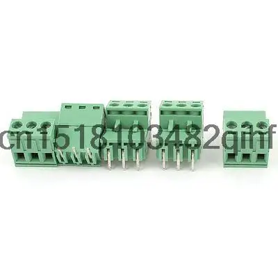 5 Pcs 3Way 3Pin Screw Terminal Block Connector 5.08mm Pitch Panel PCB Mount