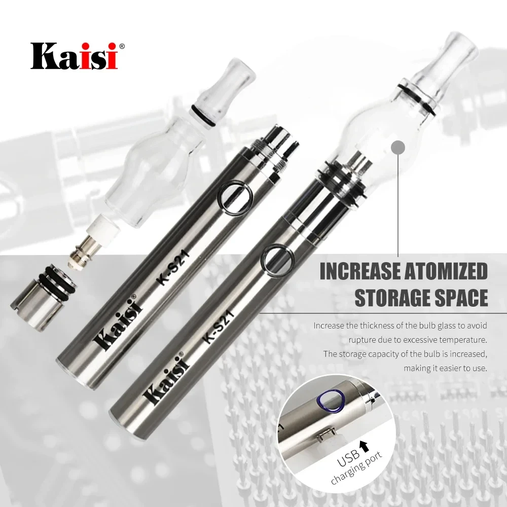 KAISI K-S21 Rosin Atomizer for Phone Repair Tools No Need Soldering Iron Motherboard IC Short Circuit Detector Rosin Pen