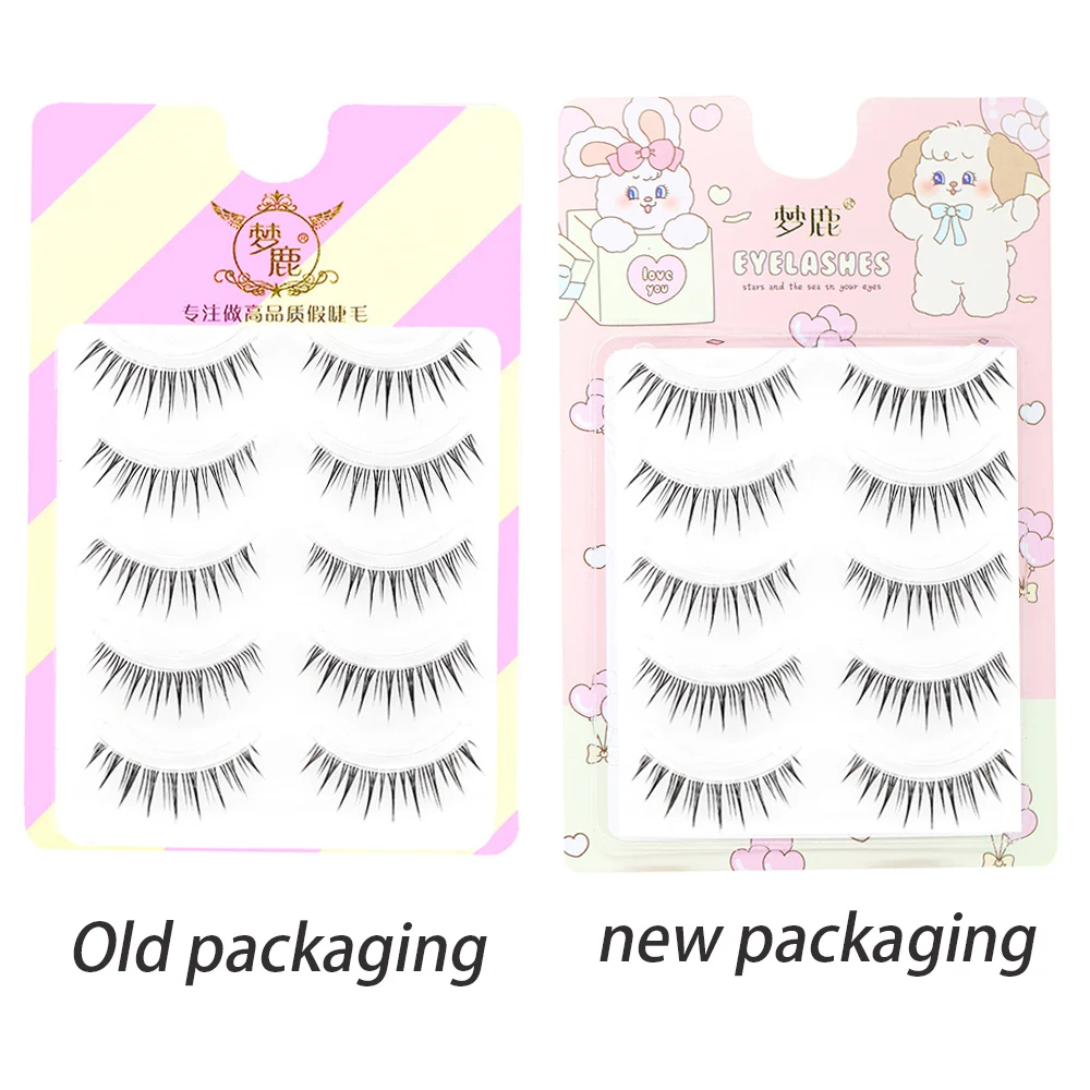 Dream Deer False Eyelashes A Type Eyelashes Upgraded Lash V-shaped 0.14mm Transparent Stem Soft Natural Eye Lashes Mink