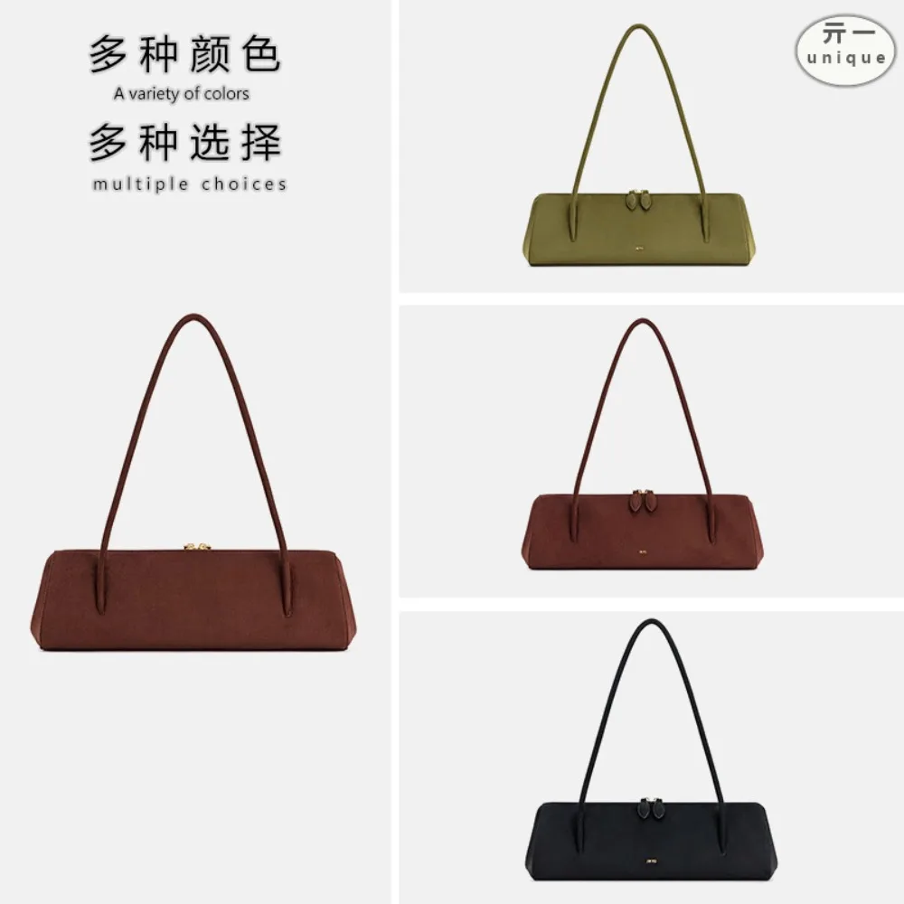 

New product jwpie French stick bag retro niche design French sausage bag suede unique shoulder strap armpit bag 2025