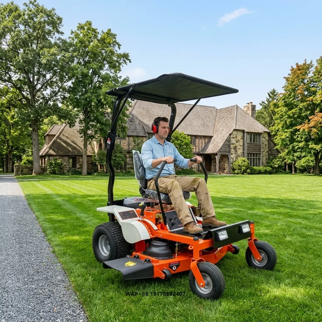 Zero-Turn Mower 27   Mower Cordless Height Adjustable Handles for Galf Course, Park and Garden