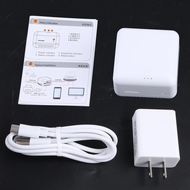 WiFi 네트워크 무선 인쇄 서버 네트워킹 USB 2.0 포트 고속 10/100Mbps RJ-45 LAN 포트 이더넷 인쇄 서버 어댑터