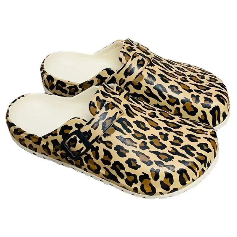 2023 EVA  Female Nurse Half Slippers Printed Outdoor Slippers Laboratory Soft Sole Trend  Couple Slippers Wholesale