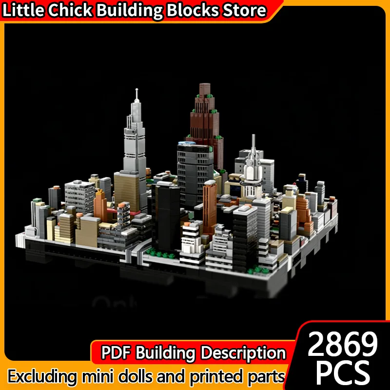 

City Street View Model MOC Building Bricks Urban Block Landscape Modular Technology Gifts Holiday Assemble Children Toys Suit