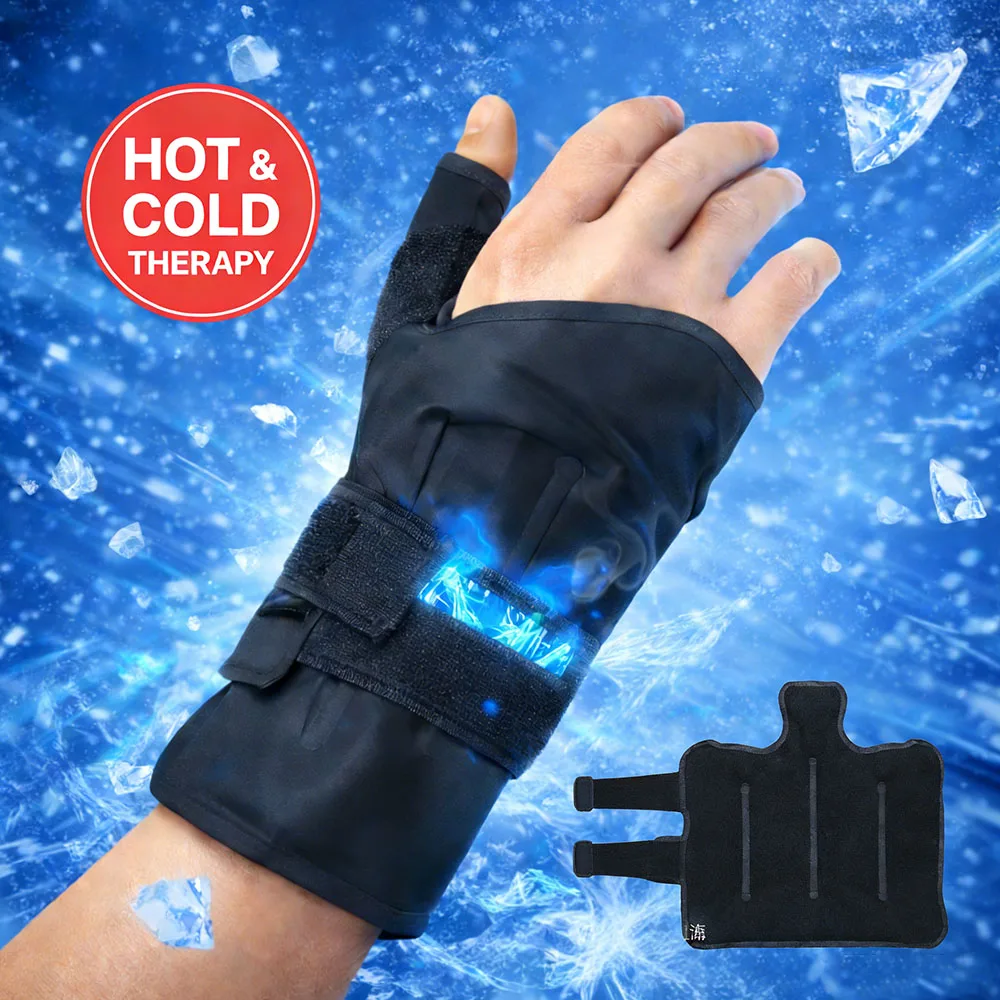 

Flexible Wrist Ice Pack Wrap Hot Cold Compress Gel Ice Brace For Hand Injuries Swelling Tendinitis Arthritis Muscle Pain