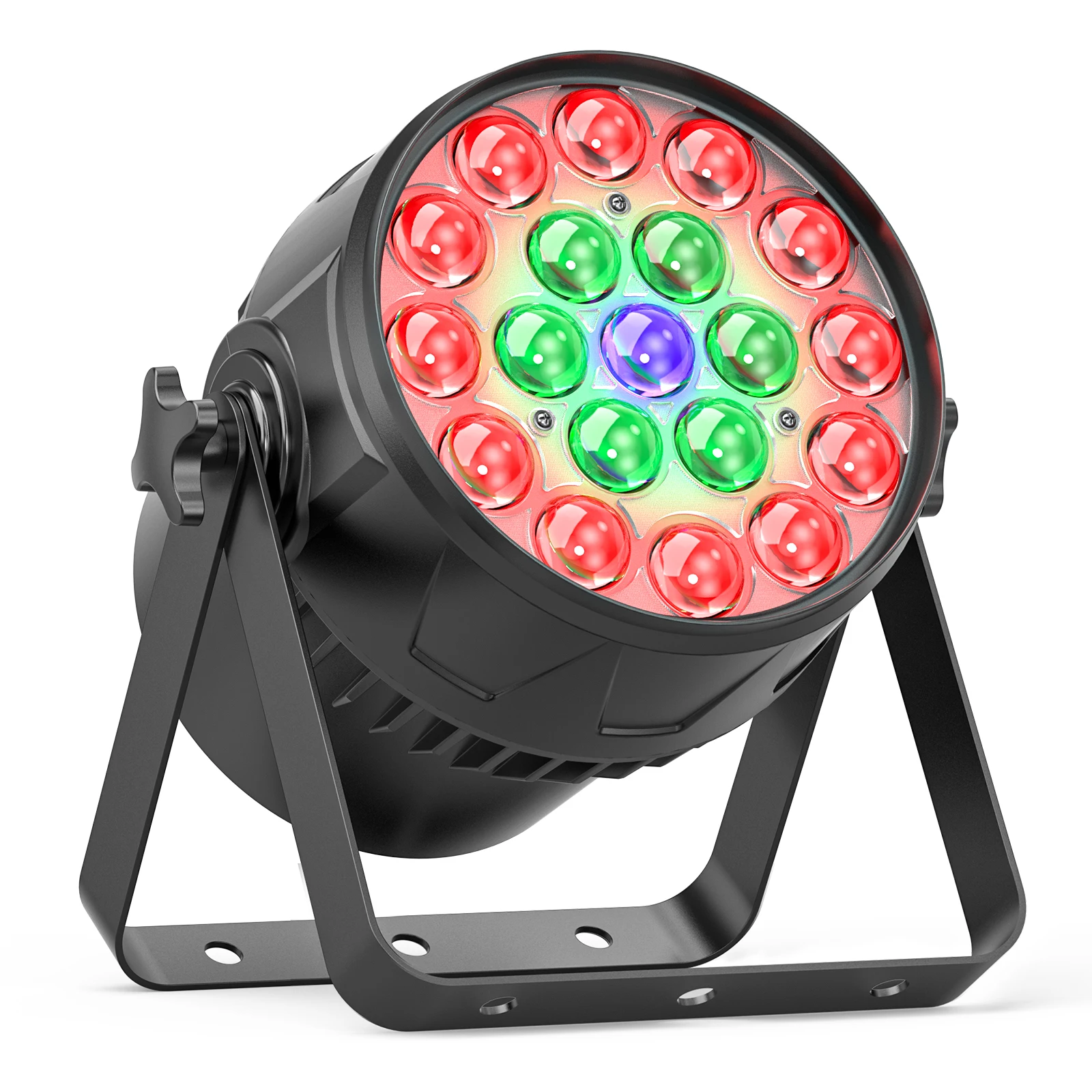 Fieryzeal 190W Stage Par Light 19x10W Beam Wash Zoom RGBW LED Focused Effect Stage Light DMX512 Control for DJ Disco Concert